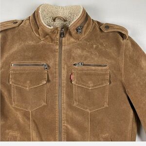 Men's Tan Jacket with Sherpa Collar